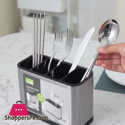 Knief Holder Tube Spoon Storage Box Rack Cutlery Organizer Tableware Draining Chopstick Cage With Water Outlet Tray