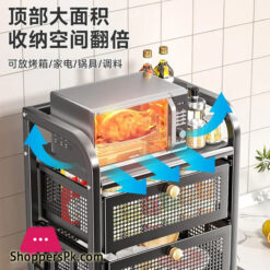 Drawer Type Detachable Household Fruit And Vegetable Rack Kitchen Storage Rack 3-Layer