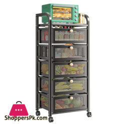 Drawer Type Detachable Household Fruit And Vegetable Rack Kitchen Storage Rack 3-Layer