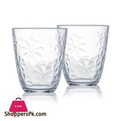 Luminarc 6pcs Neo Flower Textured 31cl Highball Water Juice Glass Set