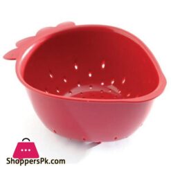 Multicolor Mini Strawberry Shape Plastic Fruit And Vegetable Washing Basket For Kitchen