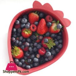 Multicolor Mini Strawberry Shape Plastic Fruit And Vegetable Washing Basket For Kitchen