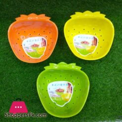 Multicolor Mini Strawberry Shape Plastic Fruit And Vegetable Washing Basket For Kitchen