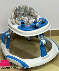 Multifunction Round Baby Walker with Music and Silent Wheel