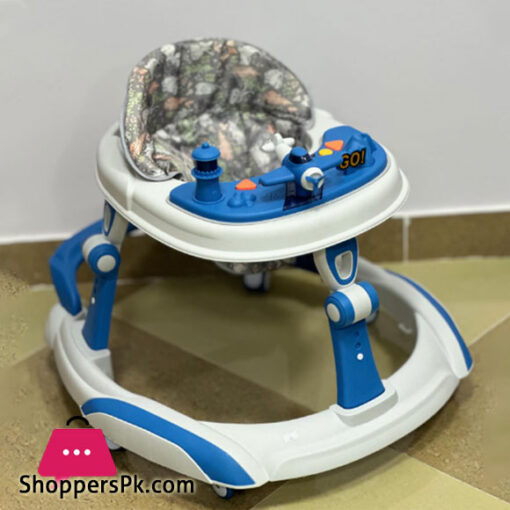 Multifunction Round Baby Walker with Music and Silent Wheel