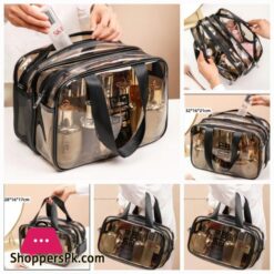 Multipurpose Waterproof Cosmetic Toiletry Transparent Makeup Beauty Travel Pouch Bag Organizer