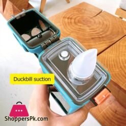 Techmanistan 350Ml Plastic Water Bottle With Pop Up Straw Lock Drinking Large Portable Travel Bottle Plastic Sports Bottle 350Ml Square Double Layer Classic Straw Water Bottle