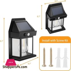 New Solar Tungsten Filament Lamp Outdoor Waterproof Intelligent Induction Wall Lamp Garden Villa
