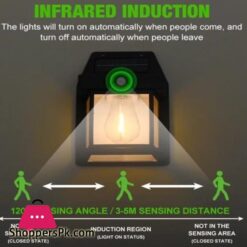 New Solar Tungsten Filament Lamp Outdoor Waterproof Intelligent Induction Wall Lamp Garden Villa