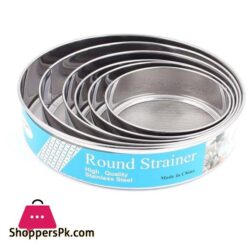 Round Stainless Steel Flour Sieve Set Of 6