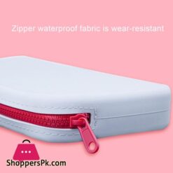 Silicone Toiletry Bag Portable Silicone Makeup Bag With Zipper Closure Detachable Strap For Travel Cosmetic Storage Pouch For Home On The Go Use Waterproof Silicone Cosmetic Bag