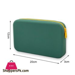 Silicone Toiletry Bag Portable Silicone Makeup Bag With Zipper Closure Detachable Strap For Travel Cosmetic Storage Pouch For Home On The Go Use Waterproof Silicone Cosmetic Bag