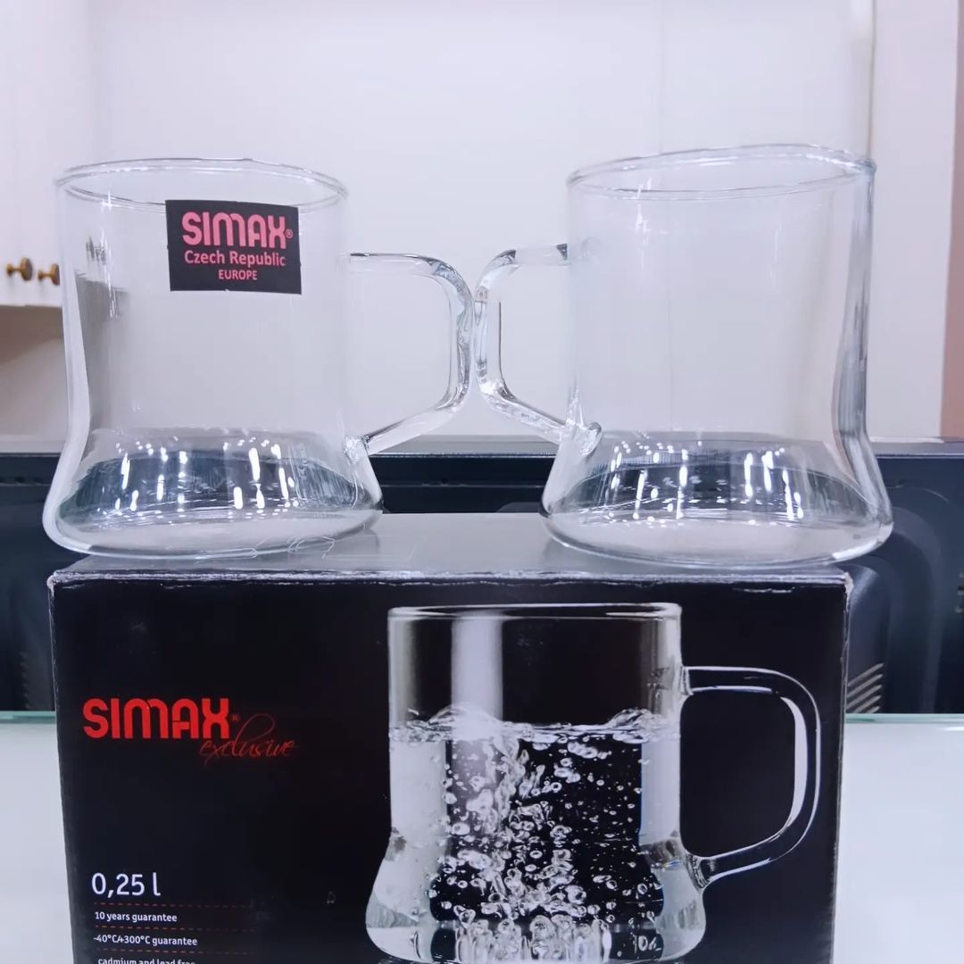 Simax Exclusive Look mugs 2 Pcs Borosilicate Fire Proof