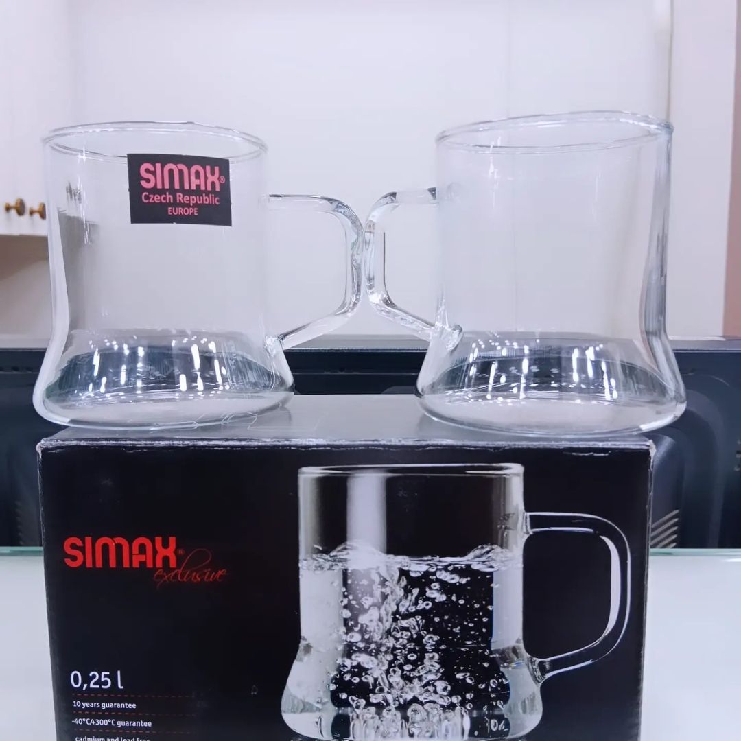 Simax Exclusive Look Mugs 2 Pcs Borosilicate Fire Proof