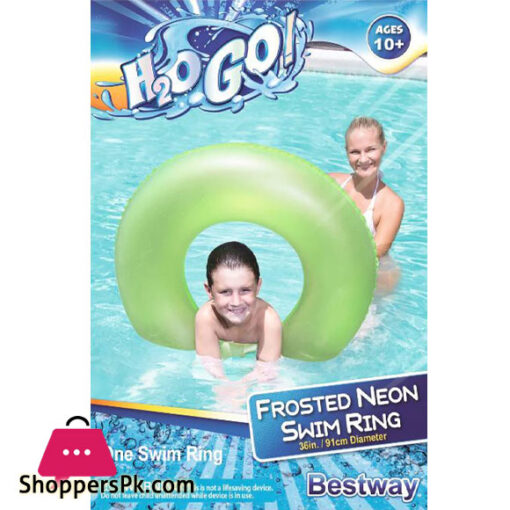Bestway 36025 Frosted Neon Inflatable Swim Ring - 36 Inch