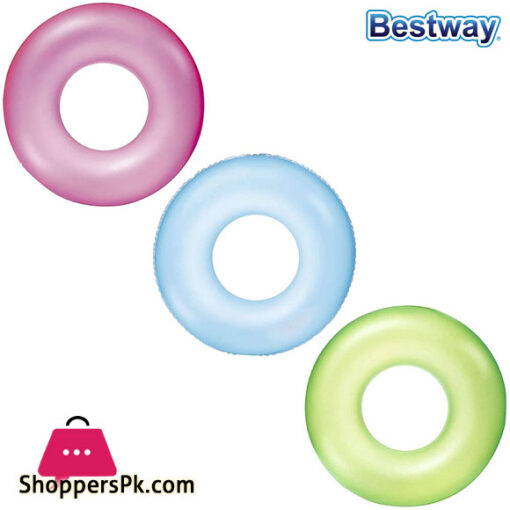 Bestway 36025 Frosted Neon Inflatable Swim Ring - 36 Inch