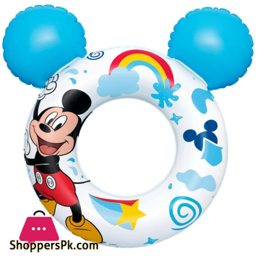 Bestway Children's Lifesaver Swimming Ring Mickey Mouse Inflatable 74cm x 76cm - 9102K