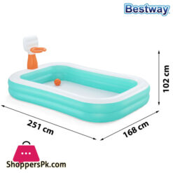 Bestway Dunk'N Splash Inflatable Pool 251 X 168 X 102 Cm - 54445