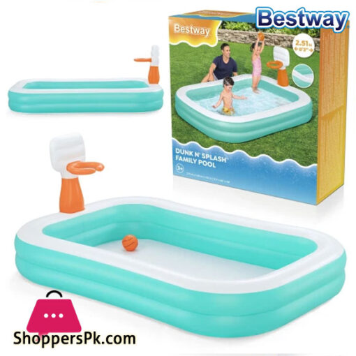 Bestway Dunk'N Splash Inflatable Pool 251 x 168 x 102 cm - 54445