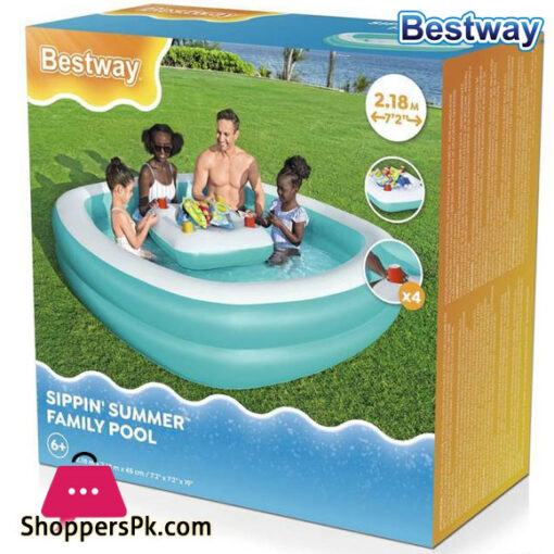 BESTWAY Sippin Summer Family Pool 218x218x48cm