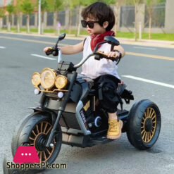 Children's Electric Motorcycle Tricycle 2-7 Years Old Kids Rechargeable Oversized Outdoor Cool Lights Toy Car For Kids Gift