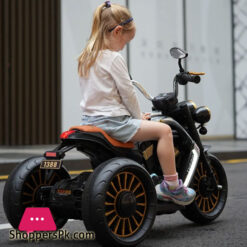 Children'S Electric Motorcycle Tricycle 2-7 Years Old Kids Rechargeable Oversized Outdoor Cool Lights Toy Car For Kids Gift