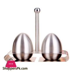 Egg Shape Salt Pepper Shaker Stainless Steel