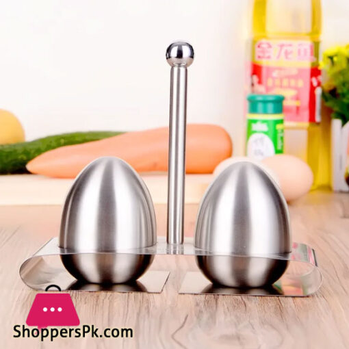 Egg Shape Salt Pepper Shaker Stainless Steel