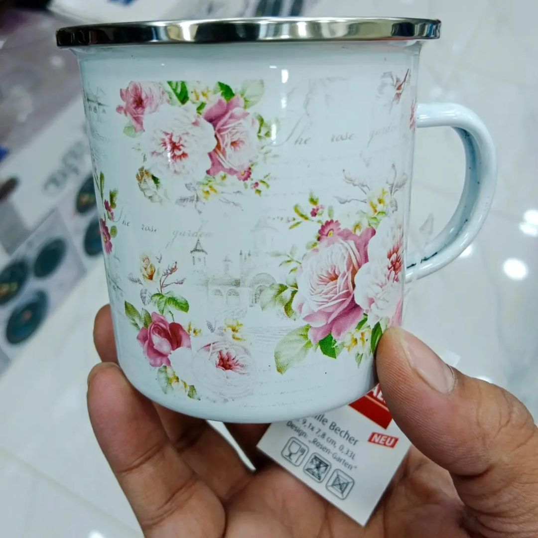 Enameled Ware (Taam Chini) Mugs 1-Pcs Random Color