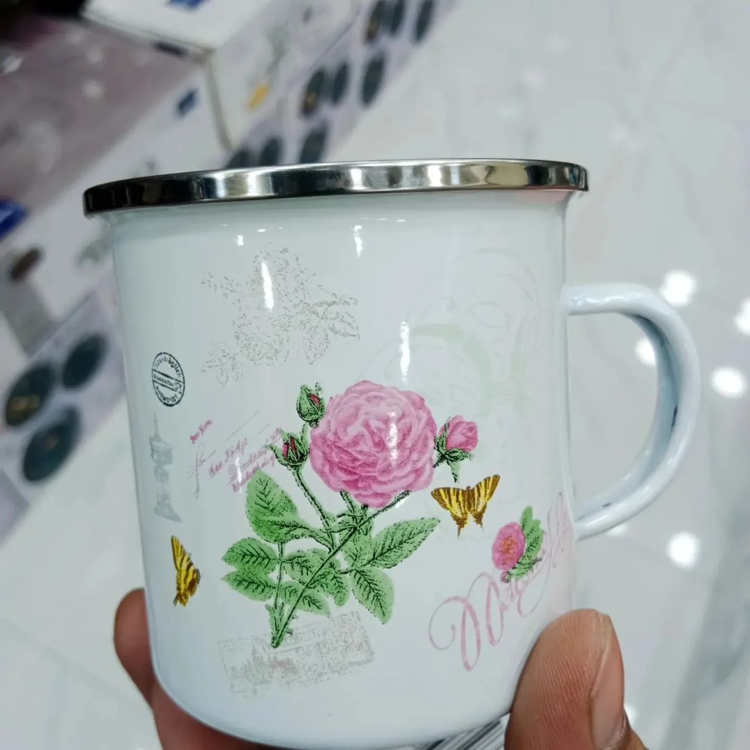 Enameled Ware (Taam Chini) Mugs 1-Pcs Random Color