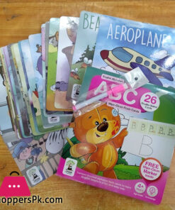 Dream Publishers English Alphabet Wipe -Clean Flash Cards with Erasable Marker Pen