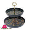 Fancy Gold 2 Tier Pastry Serving Dish