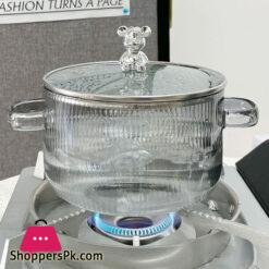 Glass Pots For Cooking Heat Resistant Glass Saucepan Glass Pot With Lid For Pasta Noodle Soup Milk Baby Food