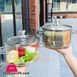 Glass Pots For Cooking Heat Resistant Glass Saucepan Glass Pot With Lid For Pasta Noodle Soup Milk Baby Food