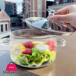 Glass Pots For Cooking Heat Resistant Glass Saucepan Glass Pot With Lid For Pasta Noodle Soup Milk Baby Food