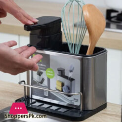 Kitchen Soap Dispenser With Sponge Holder Liquid Soap Dispenser Holder Pump Bottle For Sink With Brush Sponge Holder Holder