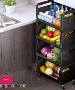 Kitchen Spice Storage Rack 4-Level Drop Tableware Rack Removable Storage Rack for Bathroom Storage Rack