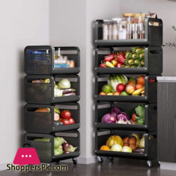 Kitchen Spice Storage Rack 4-Level Drop Tableware Rack Removable Storage Rack For Bathroom Storage Rack