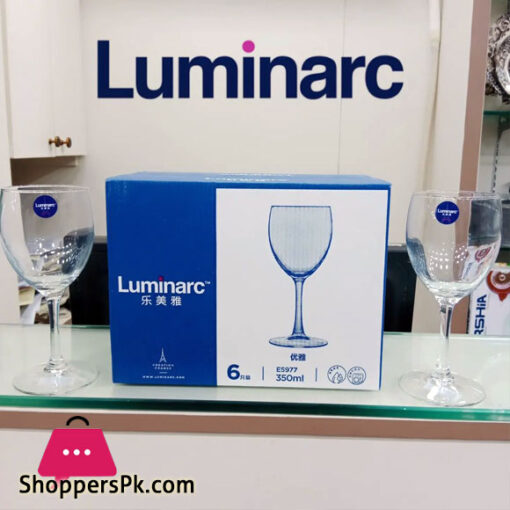 Luminarc Glassware Goblet Elegance Wine Glass 350ml 6 Pcs Set