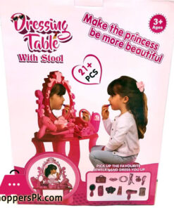 Makeup Toy Dressing Table With Stool And Accessories 21Pcs Toy For Girls Makeup Set 9 Makeup Toy Dressing Table With Stool And Accessories 21Pcs Toy For Girls Makeup Set - Image 2