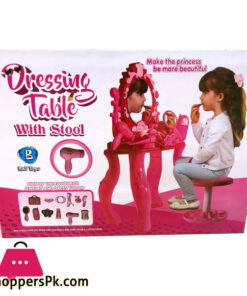 MAKEUP TOY DRESSING TABLE WITH STOOL AND ACCESSORIES 21PCS TOY FOR GIRLS MAKEUP SET