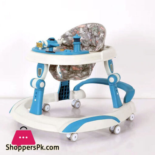 Multifunction Round Baby Walker with Music and Silent Wheel
