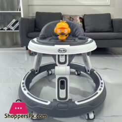 Multifunctional Baby Walker Music Foldable and Adjustable Steel Frame