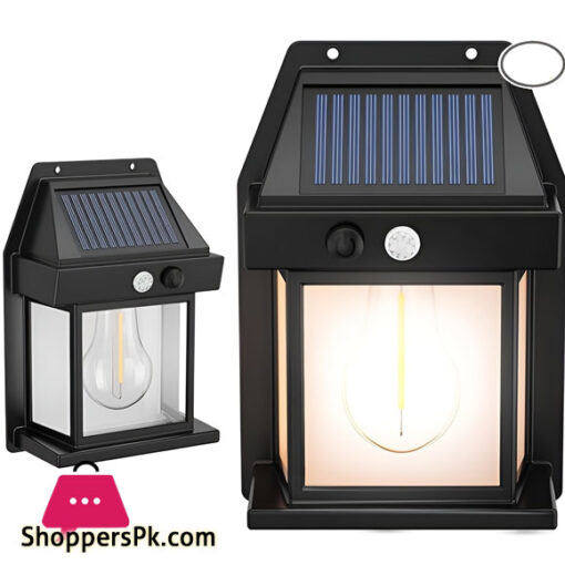 New Solar Tungsten Filament Lamp Outdoor Waterproof Intelligent Induction Wall Lamp Garden Villa
