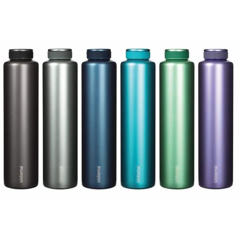 Original Sistema Hydrate Stainless Steel Water Bottle 600 Ml Bpa-Free Double Wall Vacuum Insulated Metal Water Bottle Keeps Liquid Hot &Amp; Cool
