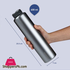 Original Sistema Hydrate Stainless Steel Water Bottle 600 Ml Bpa-Free Double Wall Vacuum Insulated Metal Water Bottle Keeps Liquid Hot &Amp; Cool