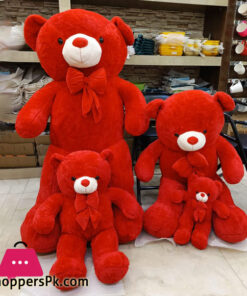 Red Bear Plush Toy Super Soft Short Plush Bear Wedding Doll Birthday Gift Cartoon Teddy Bear Pillow for Girlfriend - 5 Feet
