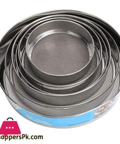 Round Stainless Steel Flour Sieve Strainer Set Of 6 10 Round Stainless Steel Flour Sieve Strainer Set Of 6 - Image 3