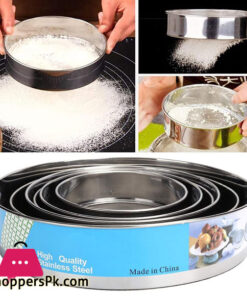 Round Stainless Steel Flour Sieve Strainer Set of 6