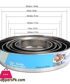 Round Stainless Steel Flour Sieve Strainer Set Of 6 12 Round Stainless Steel Flour Sieve Strainer Set Of 6 - Image 5